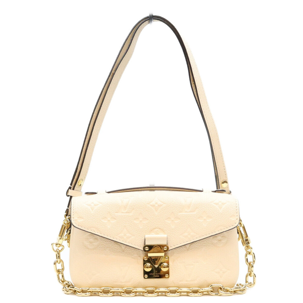 LOUIS VUITTON M22942 Empreinte Crème Pochette Métis EW Shoulder Bag, Beige, G...